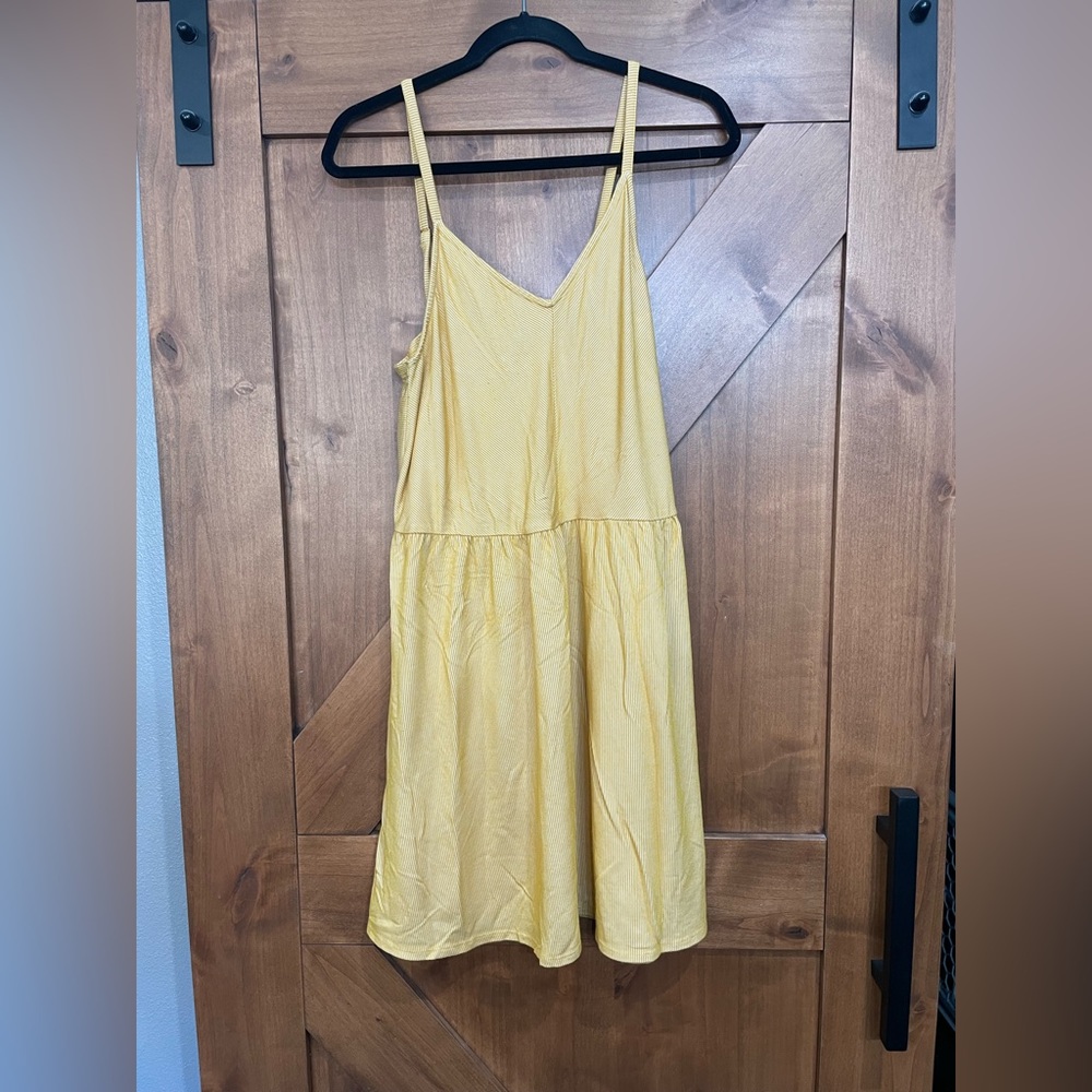 Beautiful white and yellow adjustable strap dress